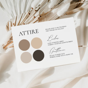 Perfect Pale Wedding Color Palette Card