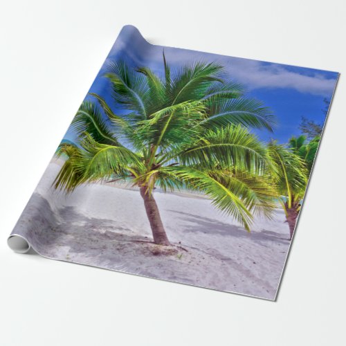 Perfect Palm Tree Tropical Island Beach Wrapping Paper