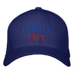 Perfect Papa Embroidered Cap For Dad at Zazzle