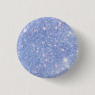Perfect Paradise Sky Blue Sparkle Glitter Button