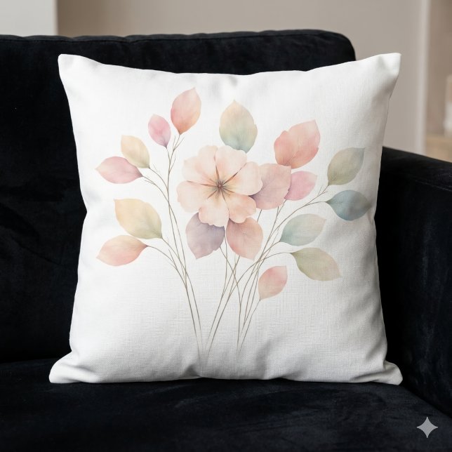 Perfect Pastel Florals Throw Pillow (Creator Uploaded)