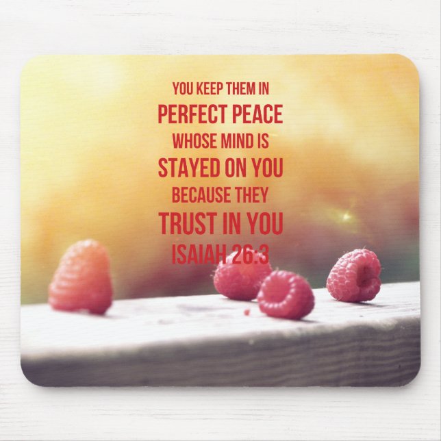 Perfect Peace Isaiah 26:3 Mouse Pad (Front)