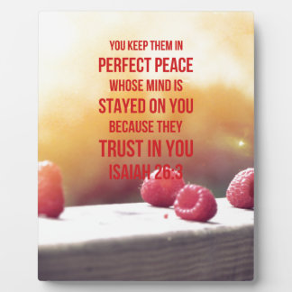 Perfect Peace Isaiah 26:3 Plaque