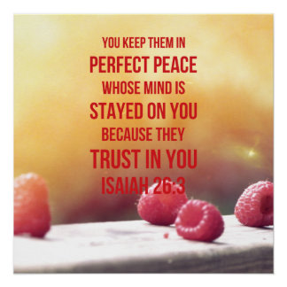 Perfect Peace Isaiah 26:3 Poster