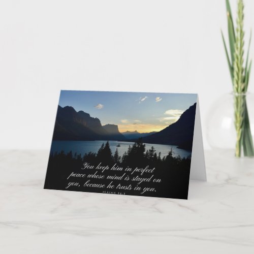 Perfect Peace Isaiah 263 Poster Thank You Card