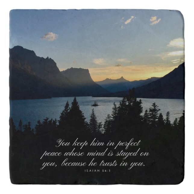 Perfect Peace Isaiah 26:3 Poster Trivet (Front)