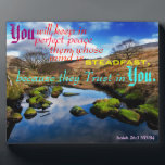 Perfect Peace Plaque. Plaque<br><div class="desc">The mind that has confidence in God shall not be agitated by the trials to which it shall be subject; by persecution, poverty, sickness, want, or bereavement. Thou wilt keep him in peace; in perfect peace, inward peace, outward peace, peace with God, peace of conscience, peace at all times, in...</div>