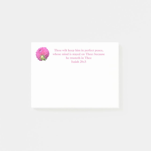 Perfect Peace Post it Notes (Front)