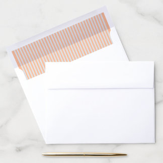 Perfect Peach and Light Gray Stripe Envelope Liner
