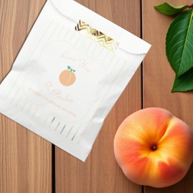 Perfect Peach Bridal Shower Favor Bag (Creator Uploaded)