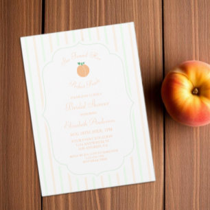 Perfect Peach Bridal Shower Invitation