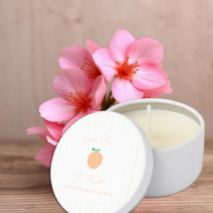 Perfect Peach Bridal Shower Mini Candle Favors