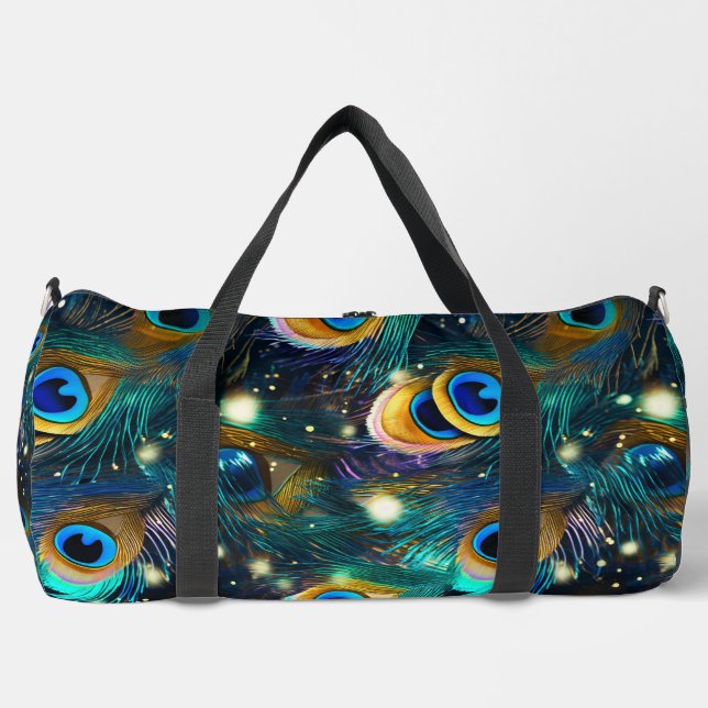 Perfect Peacock Duffle Bag (Front)