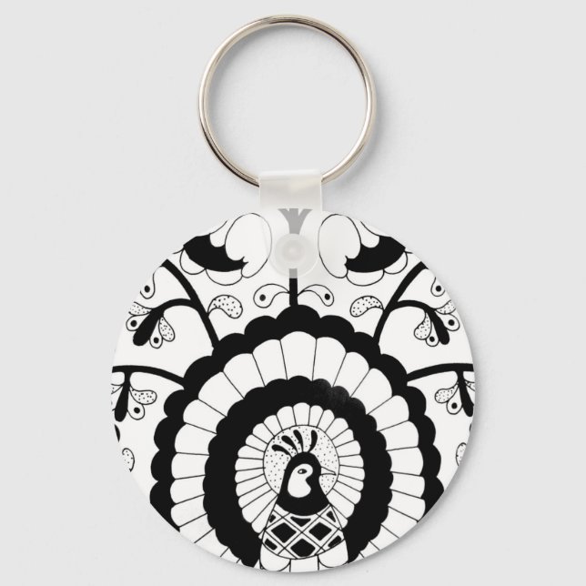 Perfect Peacock Keychain (Front)