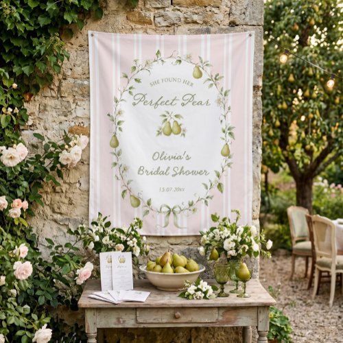 Perfect Pear Bridal Shower Backdrop