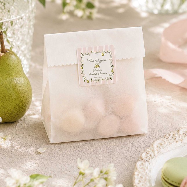 Perfect Pear Bridal Shower Favor Sticker (Creator Uploaded)