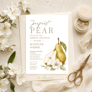 Perfect Pear Bridal Shower Invitation