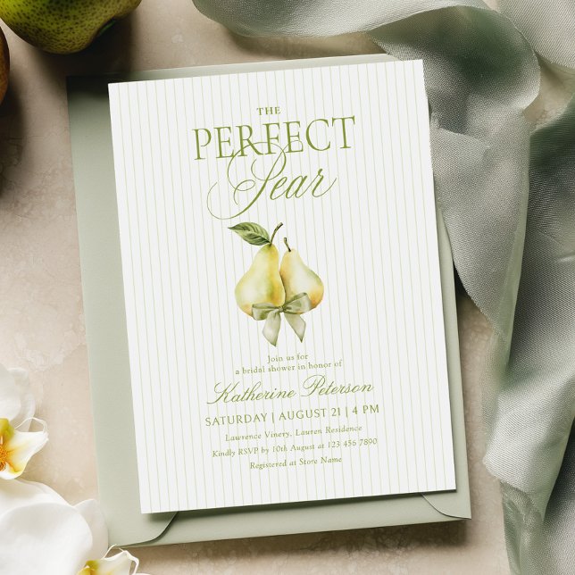 Perfect Pear Bridal Shower Invitation (Creator Uploaded)