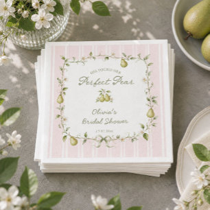 Perfect Pear Bridal Shower Napkins