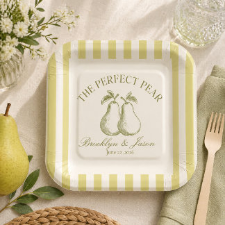 Perfect Pear Bridal Shower Paper Plates