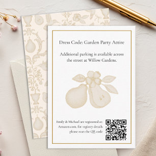 Perfect Pear Bridal Shower Registry & Detail Enclosure Card
