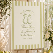 Perfect Pear Bridal Shower Welcome Sign