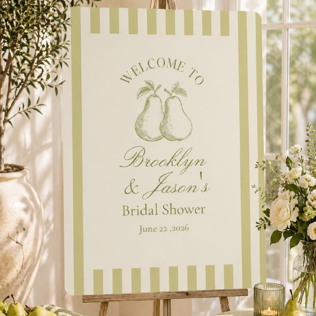 Perfect Pear Bridal Shower Welcome Sign (Creator Uploaded)