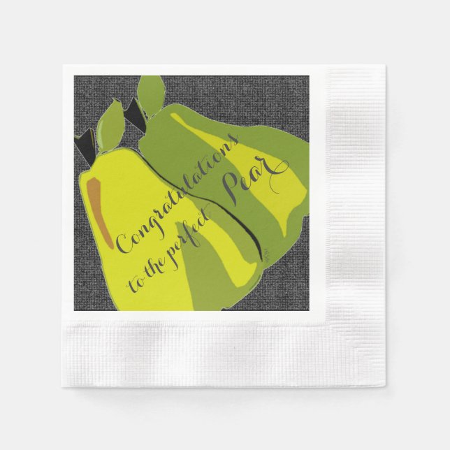 Perfect Pear Congratulations Napkins (Front)