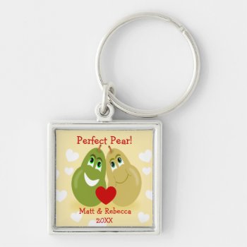 Perfect Pear Couples Key Chain by csinvitations at Zazzle