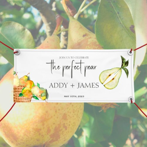 Perfect Pear _ Couples Large Welcome Vinyl Banner