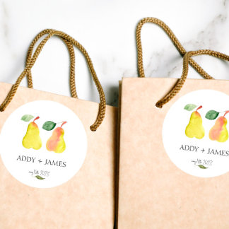 Perfect Pear - Couples Shower Favor Sticker