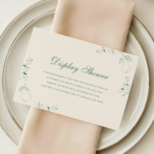 Perfect Pear Display Shower Bridal Shower Enclosure Card