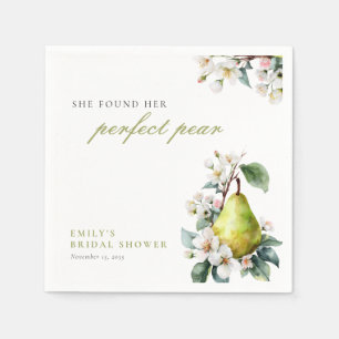 Perfect Pear Floral Bridal Shower Napkins