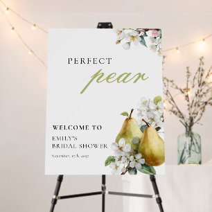 Perfect Pear Floral Bridal Shower Welcome Sign