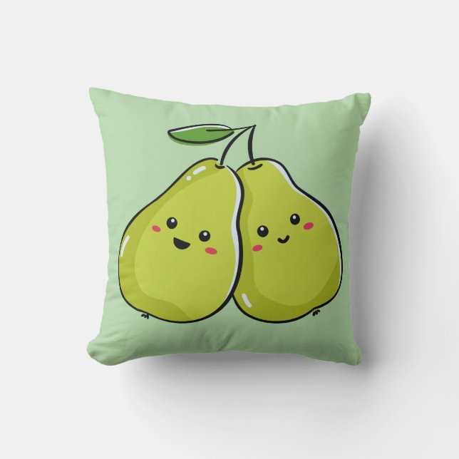 Perfect Pear Nursery  Throw Pillow (Front)