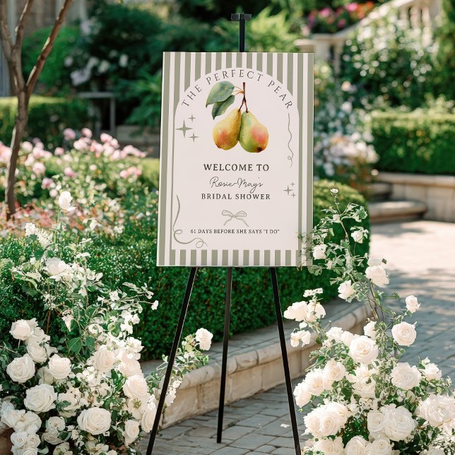 Perfect Pear Retro Old Money Bridal Shower Welcome Foam Board (Perfect Pear Retro Old Money Bridal Shower Welcome Foam Board)