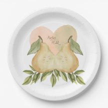 Perfect Pear Round Paper Plate
