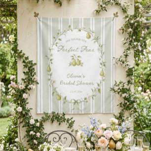 Perfect Pear Sage Green Bridal Shower Backdrop