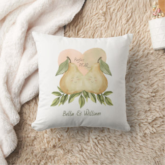 Perfect Pear Twin Pillow with Custom Names