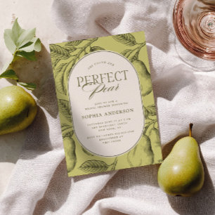 Perfect Pear Vintage Pear Bridal Shower Invitation