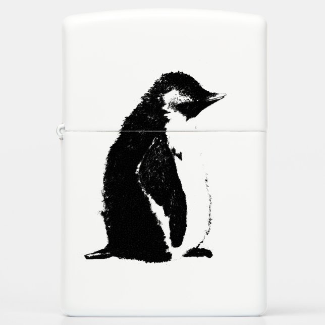 Perfect Penguin Matte Zippo Lighter (Front)