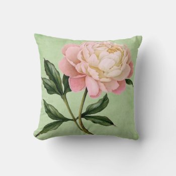 Perfect Peony Botanical Home Decor Throw Pillow by cowboyannie at Zazzle