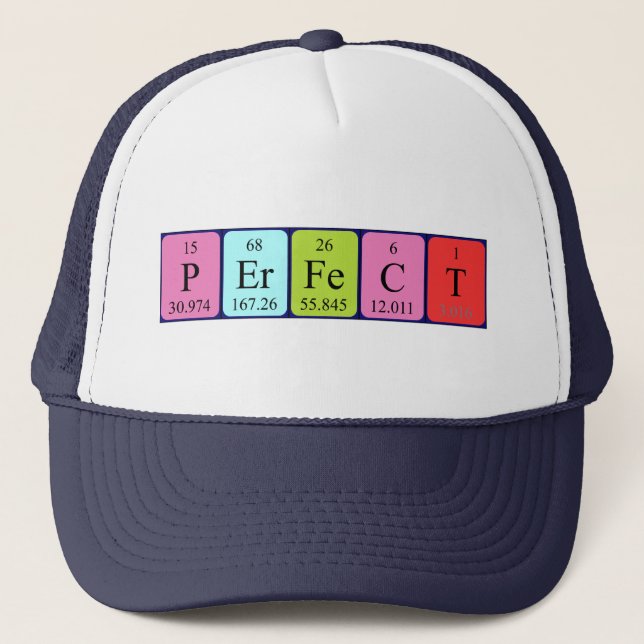 Perfect periodic table name hat (Front)