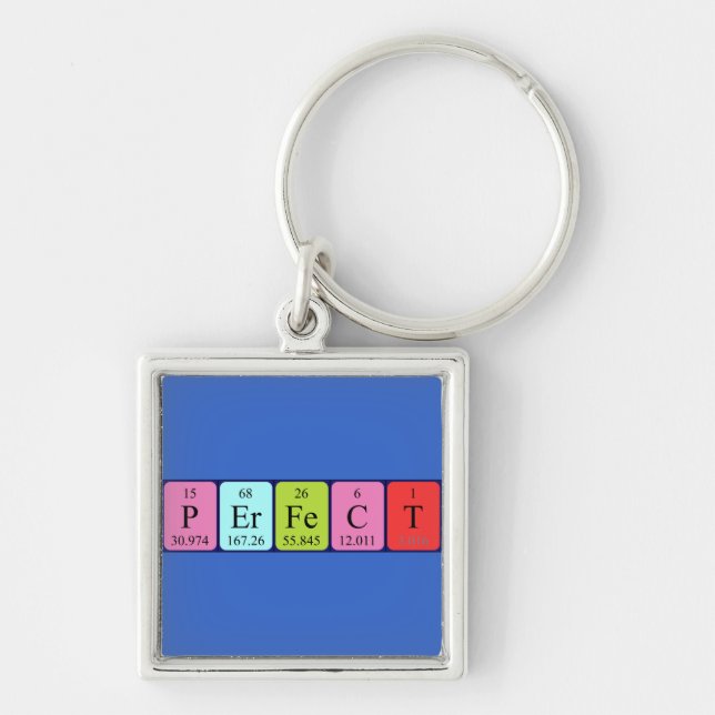 Perfect periodic table name keyring (Front)