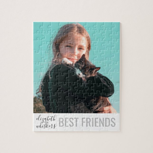 Perfect Pet Best Friends Cat Photo Personalized Jigsaw Puzzle (Vertical)