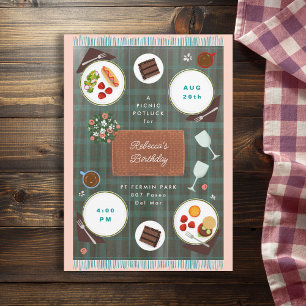 Perfect Picnic Spring Summer Birthday Invitation