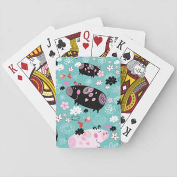 Perfect Piggies Playing Cards by ThePigPen at Zazzle