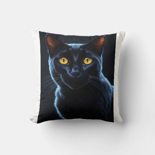 Perfect Pillows Black Cat Designs for Cozy Com Throw Pillow