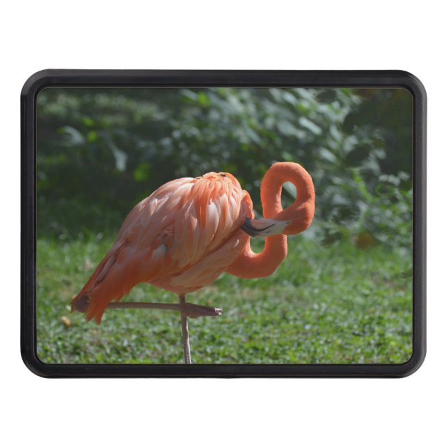 Perfect Pink Flamingo Tow Hitch Cover (Front)