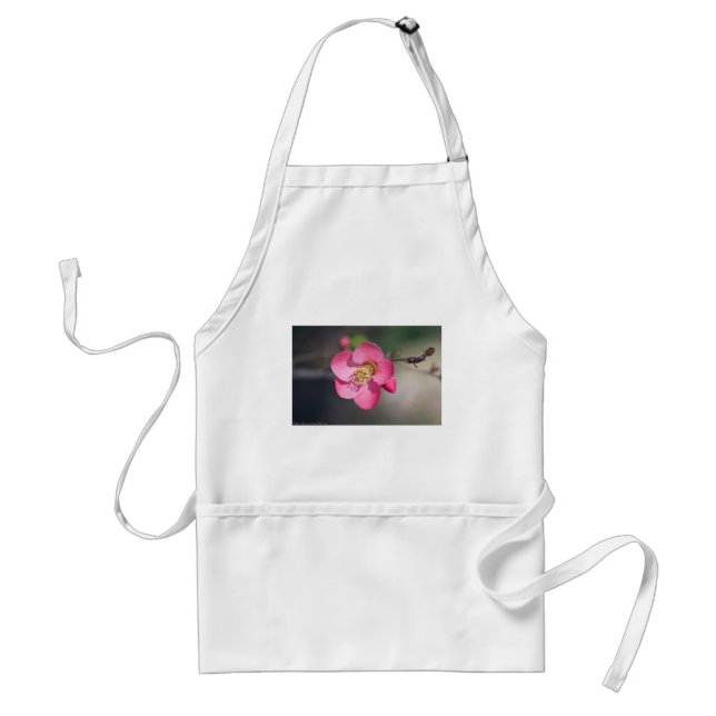 Perfect Pink Flowering Quince Adult Apron (Front)